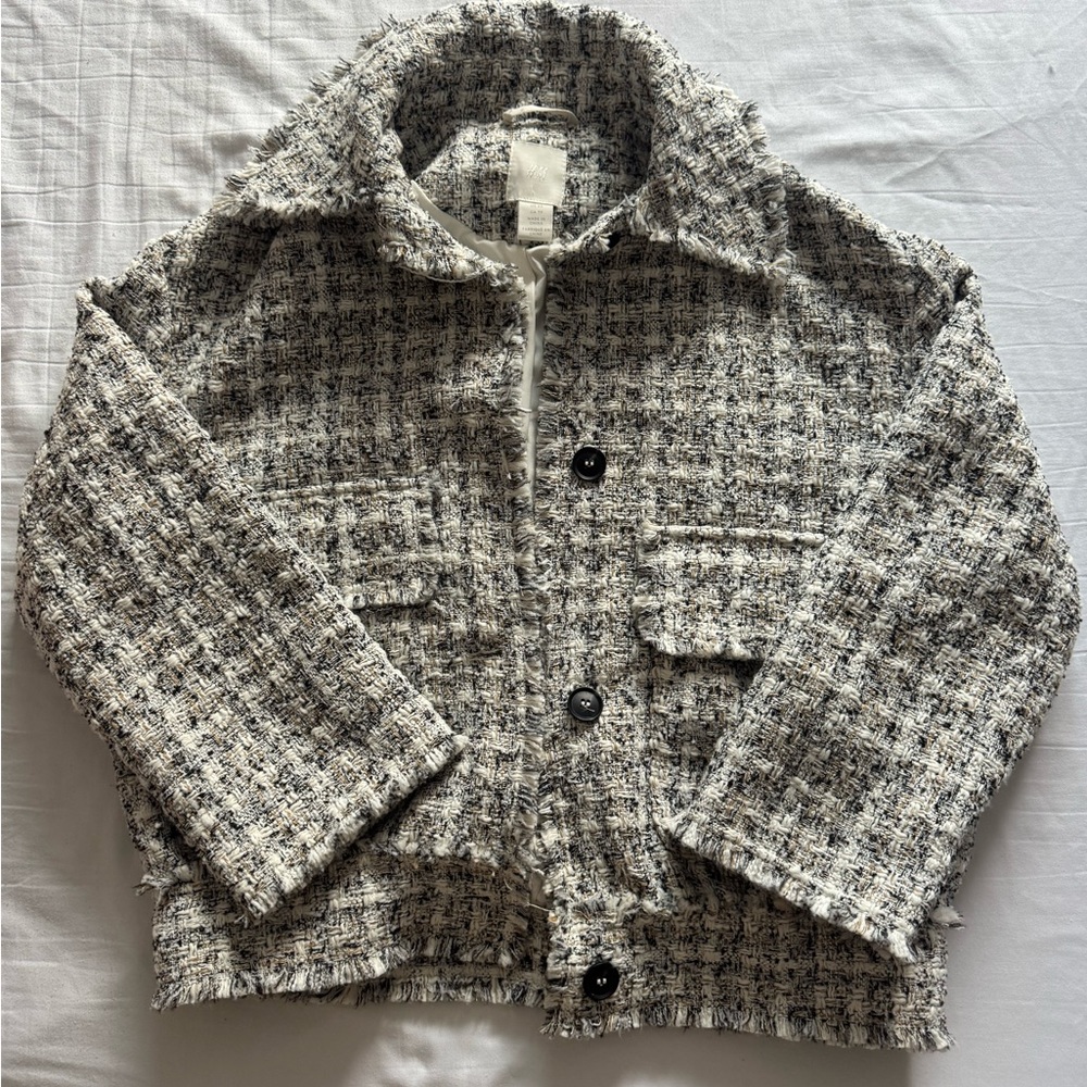 H&M Black and White Tweed Jacket